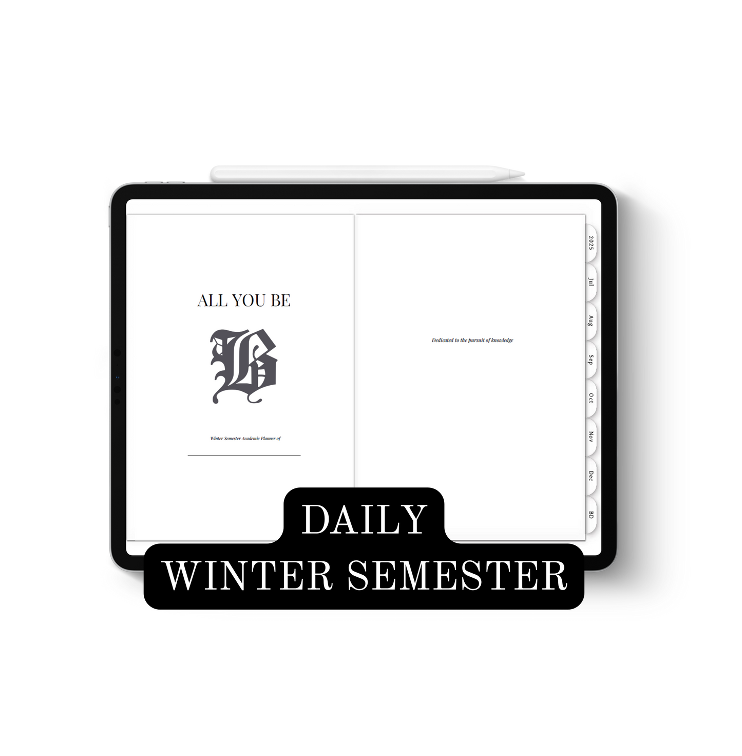 2026 Digital Daily Winter Semester Planner