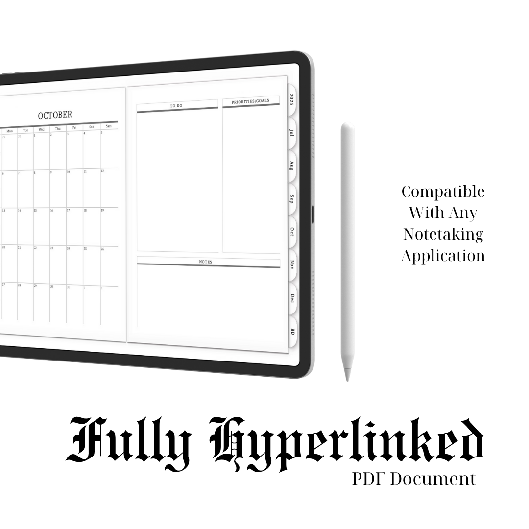 Half Year Digital Daily Planner
