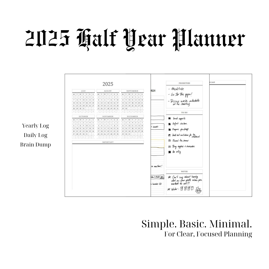 Softcover Half Year 2025 Daily Planner