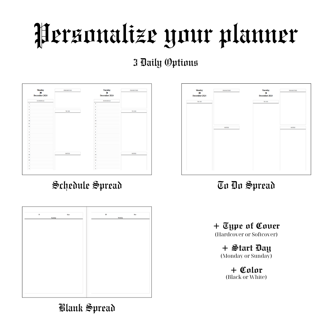 Softcover Half Year 2025 Daily Planner