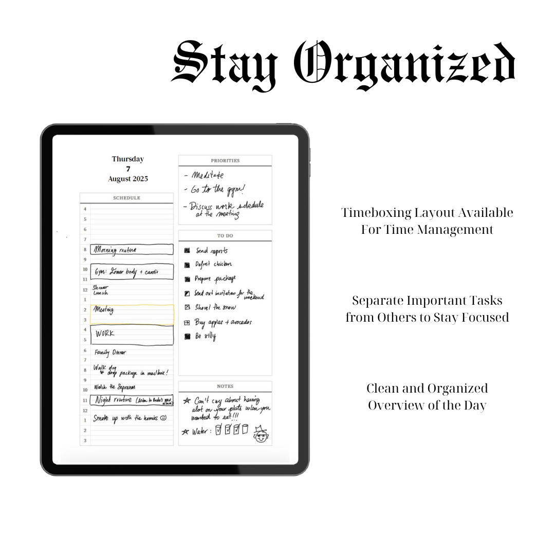 Half Year Digital Weekly Planner