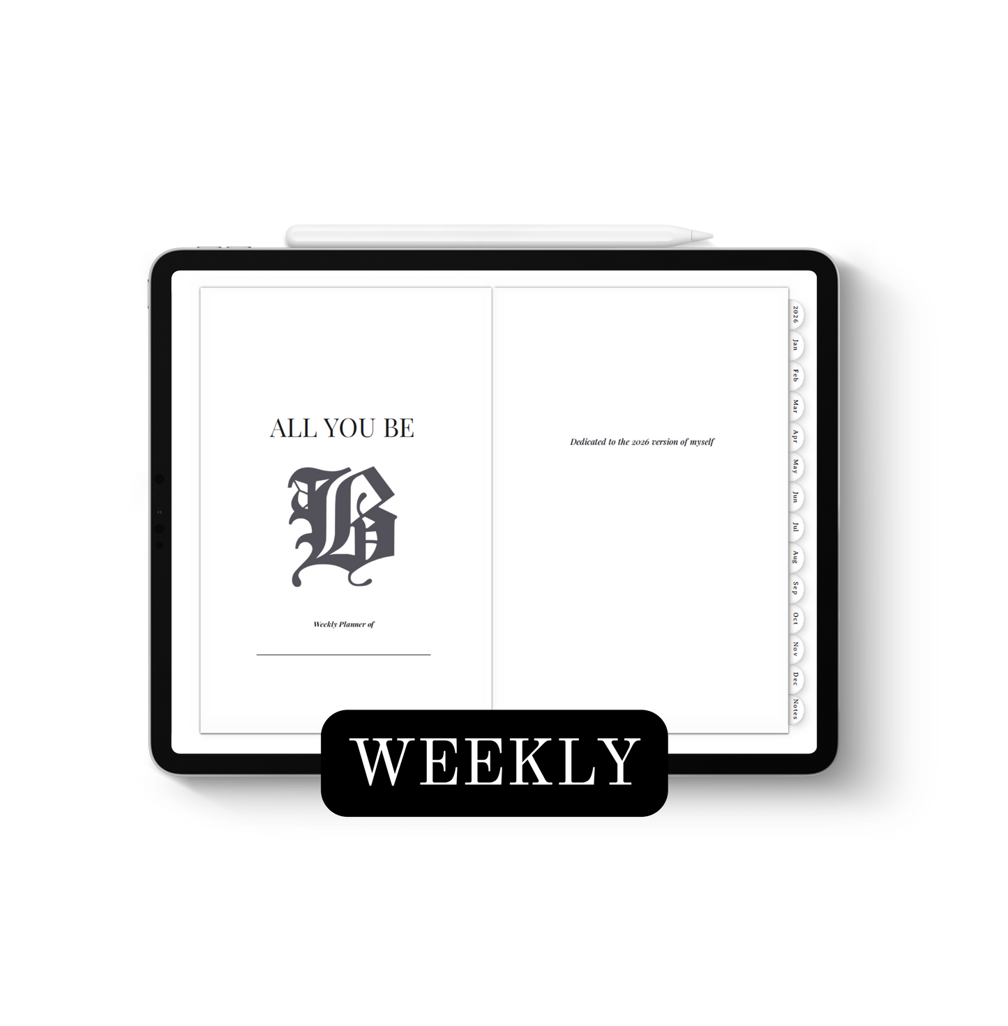 2026 Digital Weekly Planner