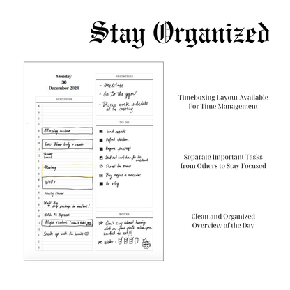 White Hardcover Personalized Yearly Planner (Monday Start Day)