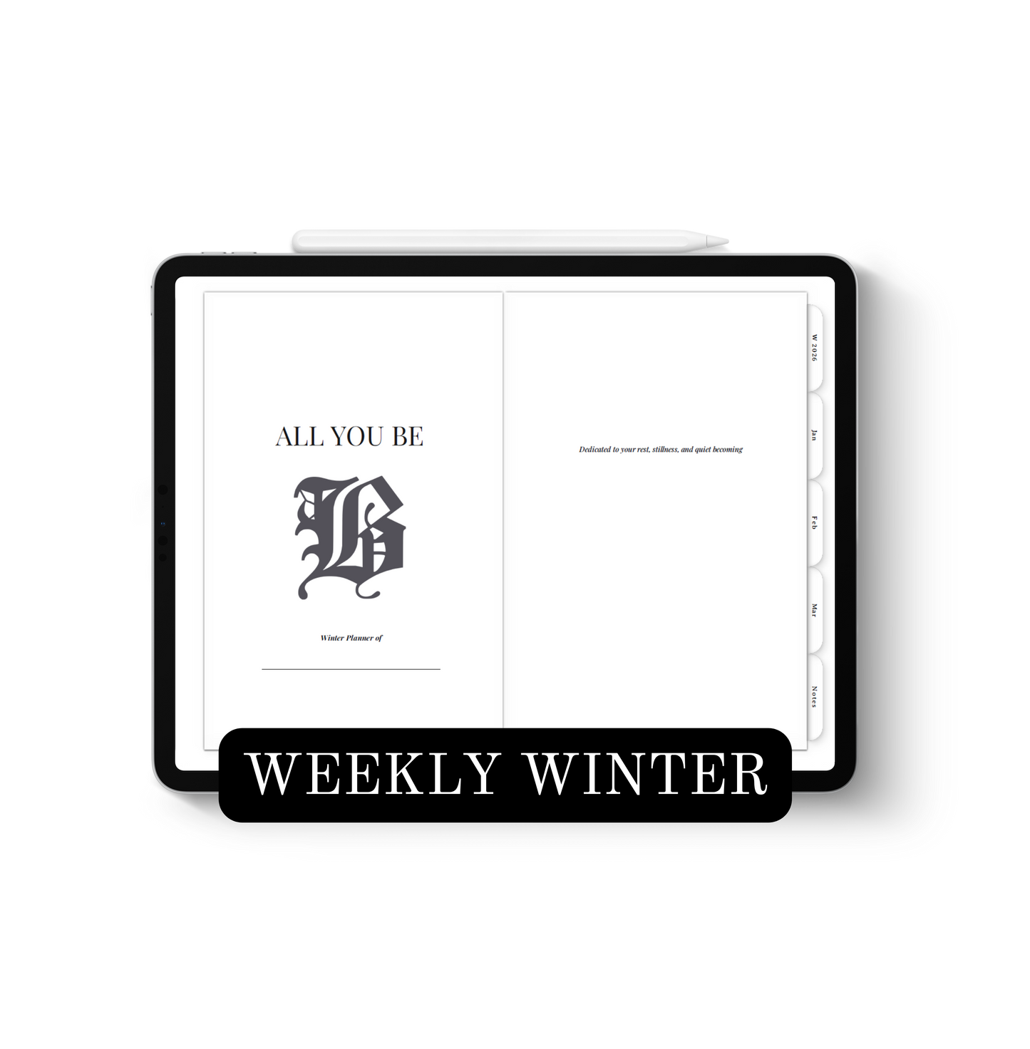 2026 Digital Winter Weekly Planner