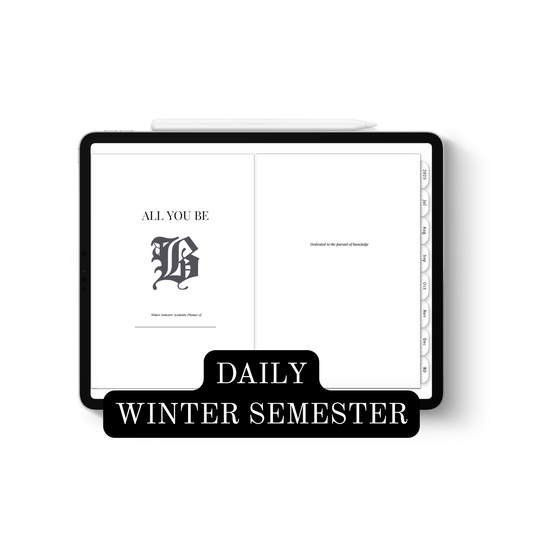 2026 Digital Daily Winter Semester Planner