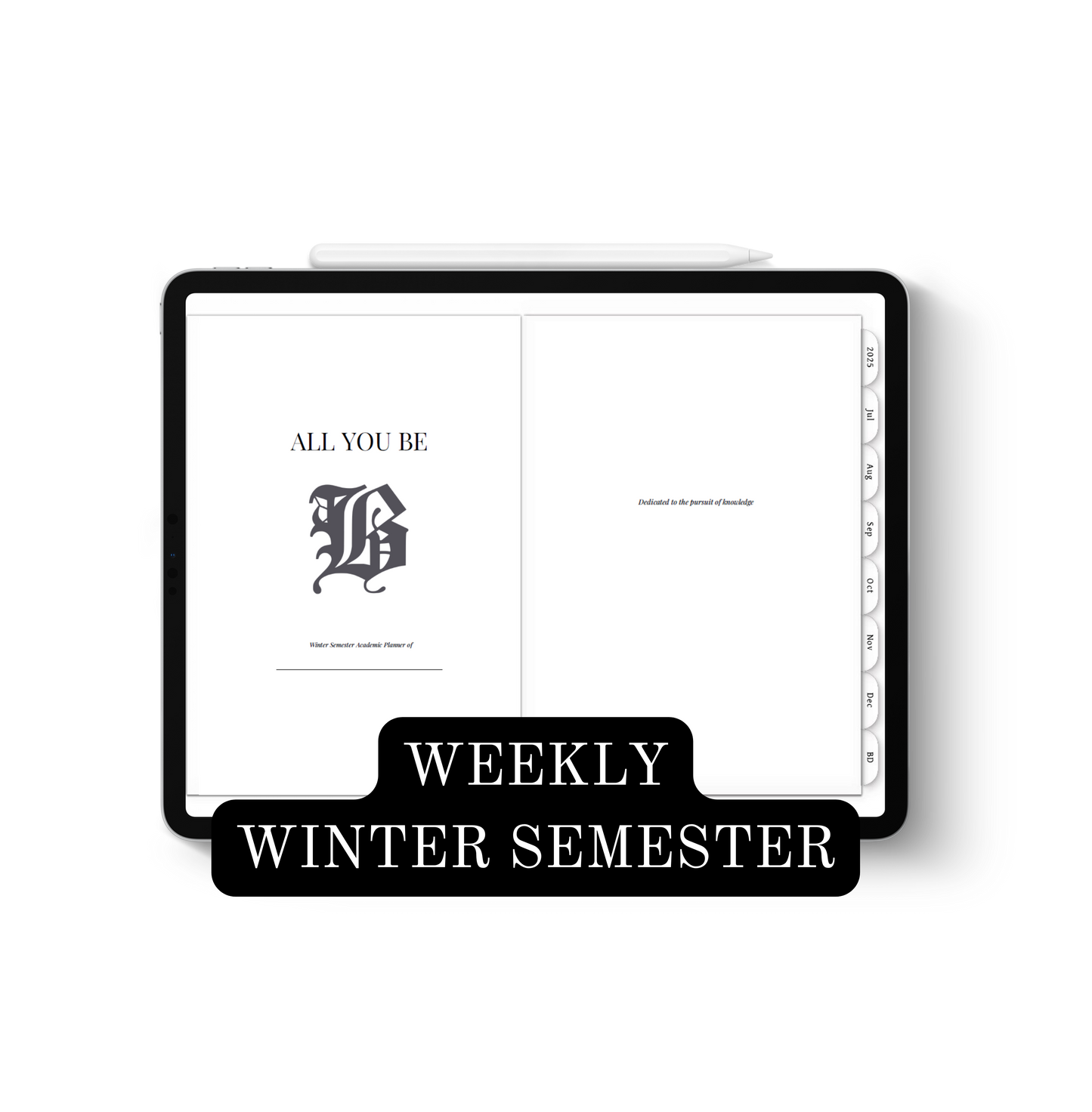 2026 Digital Weekly Winter Semester Planner