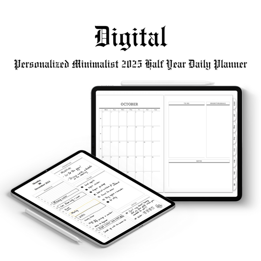 Half Year Digital Daily Planner