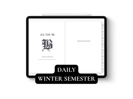 2026 Digital Daily Winter Semester Planner