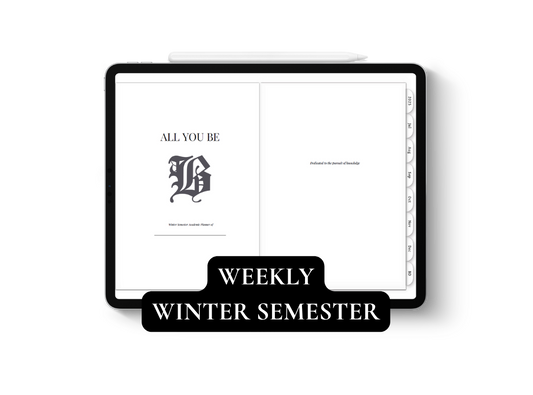 2026 Digital Weekly Winter Semester Planner