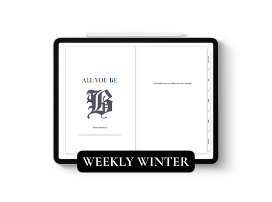 2026 Digital Winter Weekly Planner